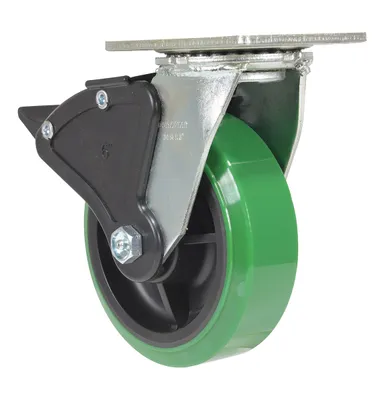 Vestil CST-F34-6X2DT-SWTB1 caster wheel shown from an alternate angle