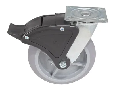 Vestil CST-F34-8X2DK-SWTB1 caster wheel shown from an alternate angle