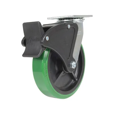 Vestil CST-F34-8X2DT-SWTB1 Polyurethane Swivel With Total Brake Caster