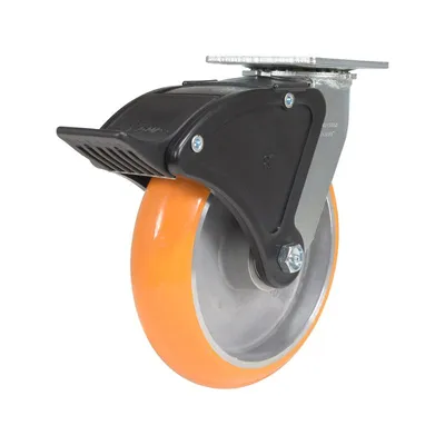 Vestil CST-F34-8X2SI-SWTB1 Polyurethane Swivel With Total Brake Caster