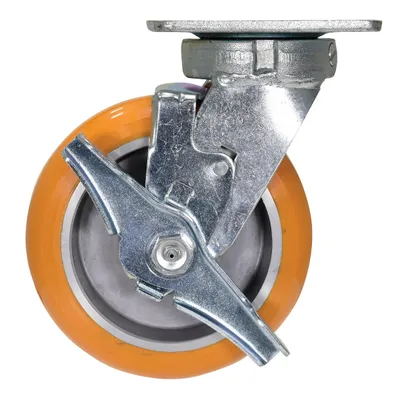 Vestil CST-F40-6X2SI-SWB Polyurethane Swivel With Brake Caster 3