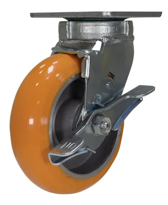 Vestil CST-F40-6X2SI-SWB Polyurethane Swivel With Brake Caster