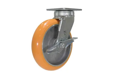 Vestil CST-F40-8X2SI-SWB Polyurethane Swivel With Brake Caster