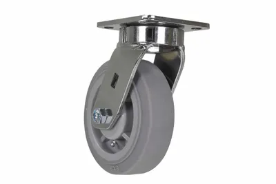 Vestil CST-FC47-6X2DK-S Thermoplastic Rubber Swivel Caster 2