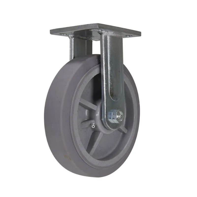 Vestil CST-FC47-8X2DK-R Duratek Thermoplastic Rubber Rigid Caster (1)