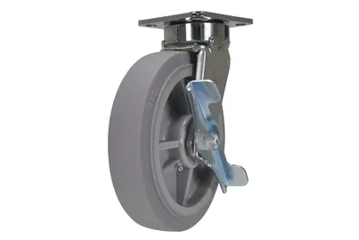 Vestil CST-FC47-8X2DK-SWB Duratek Thermoplastic Rubber Swivel With Brake Caster