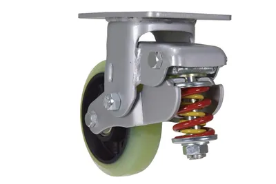 Vestil CST-G80-6X2PU-R caster wheel shown from an alternate angle