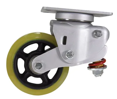 Vestil CST-G80-6X2PU-S caster wheel shown from an alternate angle