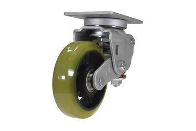 Vestil CST-G80-6X2PU-S caster wheel shown from an alternate angle