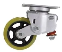 Vestil CST-G80-6X2PU-S caster wheel shown from an alternate angle