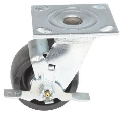 Vestil CST-HLD2-4X2GFN-SWB caster wheel shown from an alternate angle