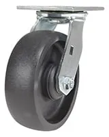 Vestil CST-HLD2-6X2GFN-S caster wheel shown from an alternate angle