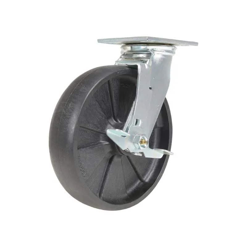 Vestil CST-HLD2-8X2GFN-SWB RollX Glass Filled Nylon Swivel With Brake Caster