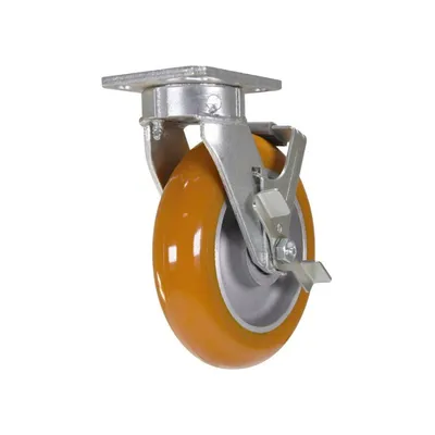 Vestil CST-JKING-8X2UL-SWB Polyurethane Swivel With Brake Caster