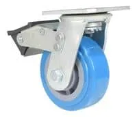 Vestil CST-KB-5X2PUP-SWTB caster wheel shown from an alternate angle