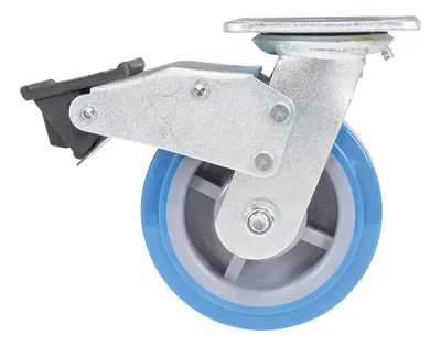 Vestil CST-KB-6X2PUP-SWTB caster wheel shown from an alternate angle