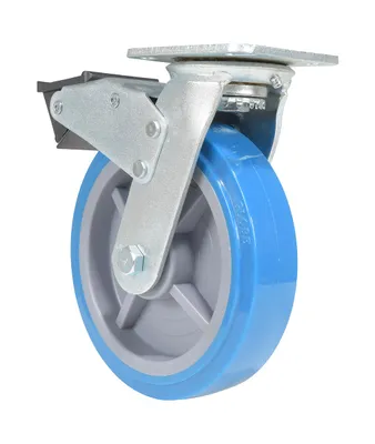 Vestil CST-KB-8X2PUP-SWTB Polyurethane Swivel With Total Brake Caster