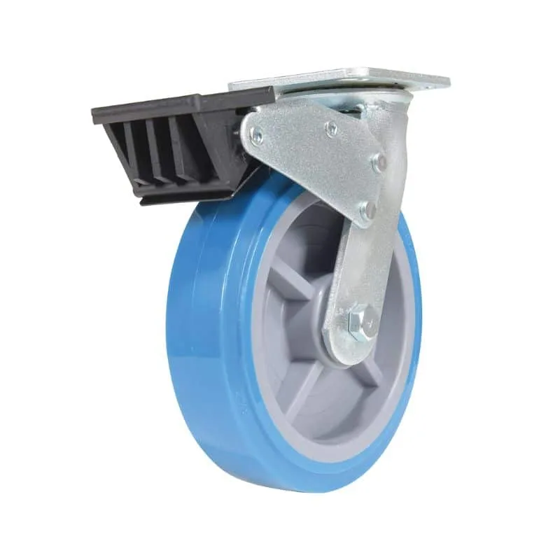 Vestil CST-KB-8X2PUP-SWTB Polyurethane Swivel With Total Brake Caster