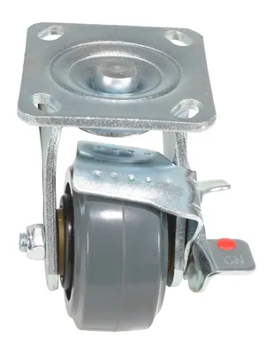 Vestil CST-KSM-4X2MR-SWB Rubber Swivel With Brake Caster