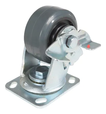 Vestil CST-KSM-4X2MR-SWB Rubber Swivel With Brake Caster