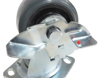 Vestil CST-KSM-4X2MR-SWB Rubber Swivel With Brake Caster