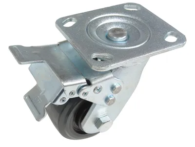 Vestil CST-KSM-4X2MR-SWTB Rubber Swivel With Total Brake Caster