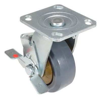 Vestil CST-KSM-5X2MR-SWB Rubber Swivel With Brake Caster