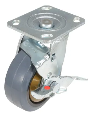 Vestil CST-KSM-5X2MR-SWB Rubber Swivel With Brake Caster