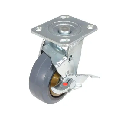 Vestil CST-KSM-5X2MR-SWB Rubber Swivel With Brake Caster