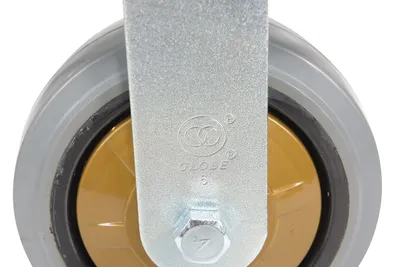 Vestil CST-KSM-6X2MR-S caster wheel shown from an alternate angle