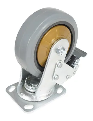 Vestil CST-KSM-6X2MR-SWTB caster wheel shown from an alternate angle