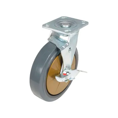 Vestil CST-KSM-8X2MR-SWB Rubber Swivel With Brake Caster