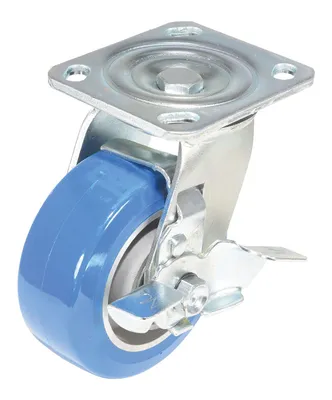 Vestil CST-PB-5X2PUA-SWB Polyurethane Precision Ball Bearing Swivel With Brake Caster