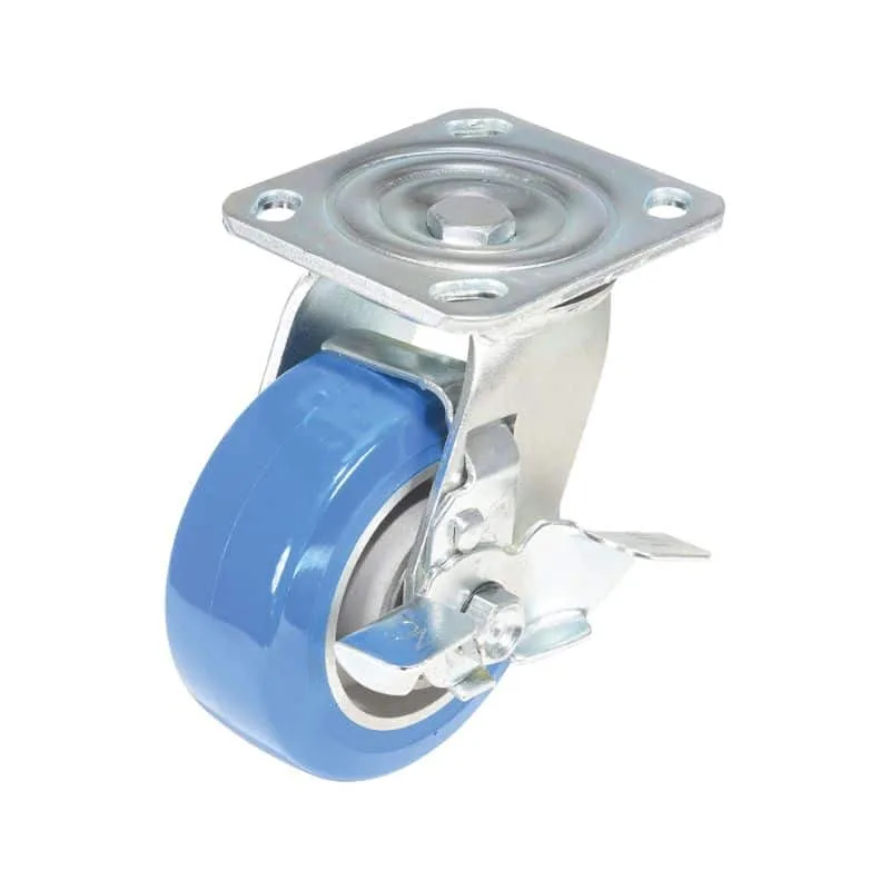 Vestil CST-PB-5X2PUA-SWB Polyurethane Precision Ball Bearing Swivel With Brake Caster