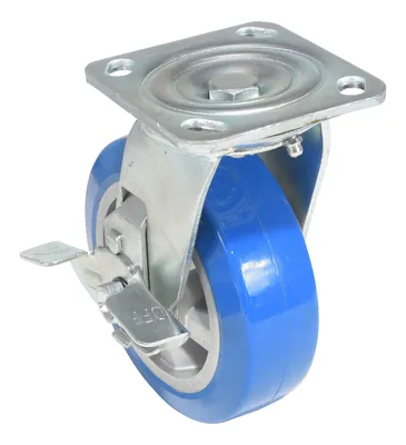 Vestil CST-PB-6X2PUA-SWB Polyurethane Precision Ball Bearing Swivel With Brake Caster
