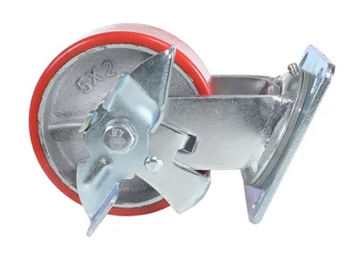 Vestil CST-PU-5X2-S-BR Polyurethane Swivel With Brake Caster 5