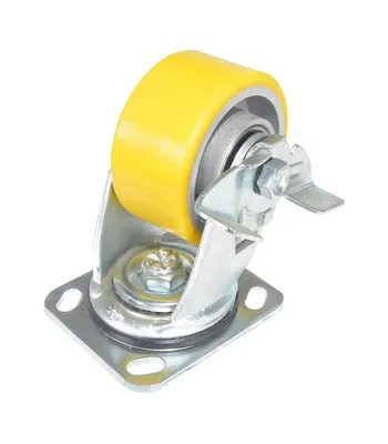 Vestil CST-PY-5X2PUA-R caster wheel shown from an alternate angle