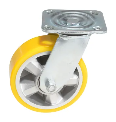 Vestil CST-PY-6X2PUA-S caster wheel shown from an alternate angle