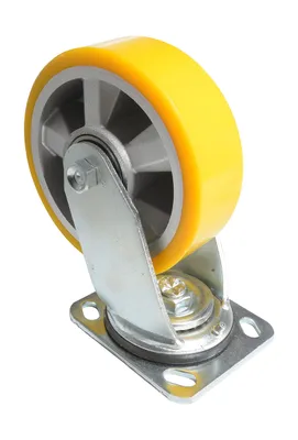 Vestil CST-PY-6X2PUA-S caster wheel shown from an alternate angle