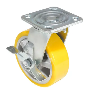 Vestil CST-PY-6X2PUA-SWB caster wheel shown from an alternate angle