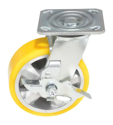 Vestil CST-PY-6X2PUA-SWB caster wheel shown from an alternate angle