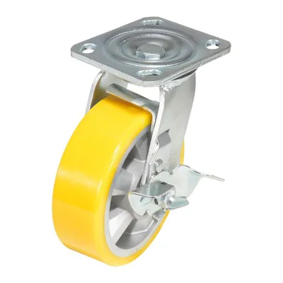 Vestil CST-PY-6X2PUA-SWB caster wheel shown from an alternate angle