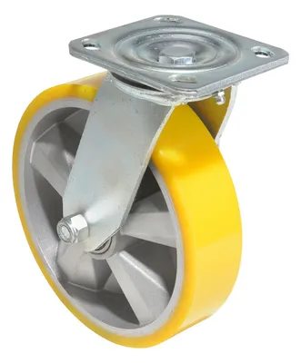 Vestil CST-PY-8X2PUA-S caster wheel shown from an alternate angle