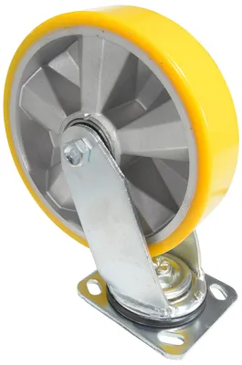Vestil CST-PY-8X2PUA-S caster wheel shown from an alternate angle