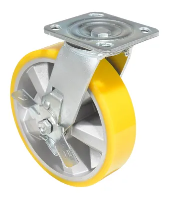 Vestil CST-PY-8X2PUA-SWB caster wheel shown from an alternate angle