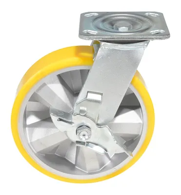 Vestil CST-PY-8X2PUA-SWB caster wheel shown from an alternate angle