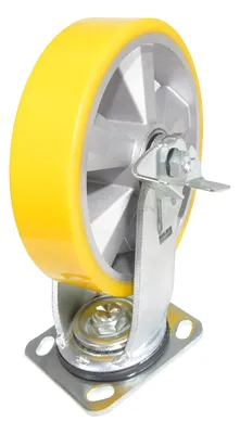 Vestil CST-PY-8X2PUA-SWB caster wheel shown from an alternate angle
