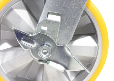 Vestil CST-PY-8X2PUA-SWB caster wheel shown from an alternate angle