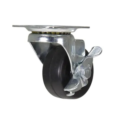 Vestil CST-VE-2X1RU-SWB Rubber Swivel With Brake Caster