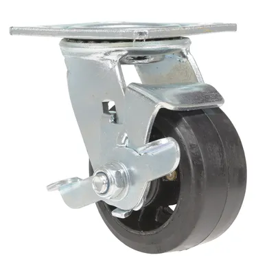 Vestil CST-VE-4X2MR-SWB Rubber Swivel With Brake Caster 2